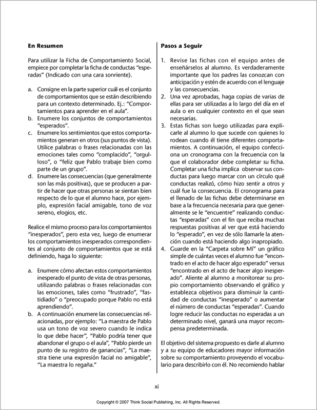 Fichas De Comportamiento Social (Spanish) Fichas De Comportamiento Social (Spanish)