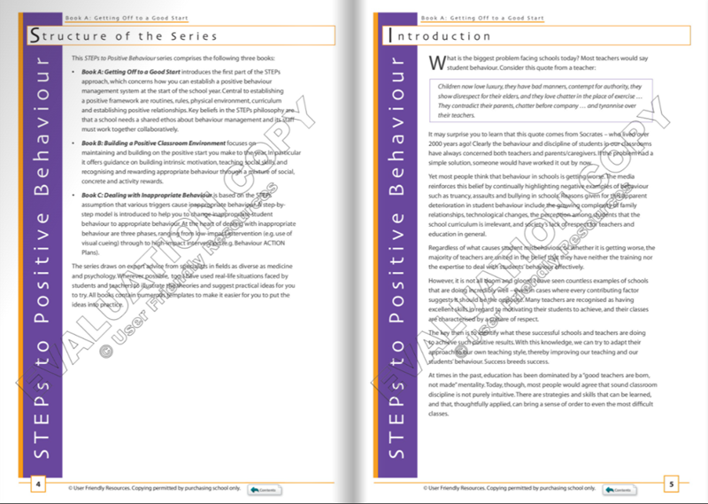 STEPs to Better Behaviour: Book A STEPs to Better Behaviour: Book A