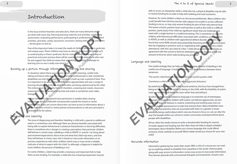 The A to Z of Special Needs The A to Z of Special Needs