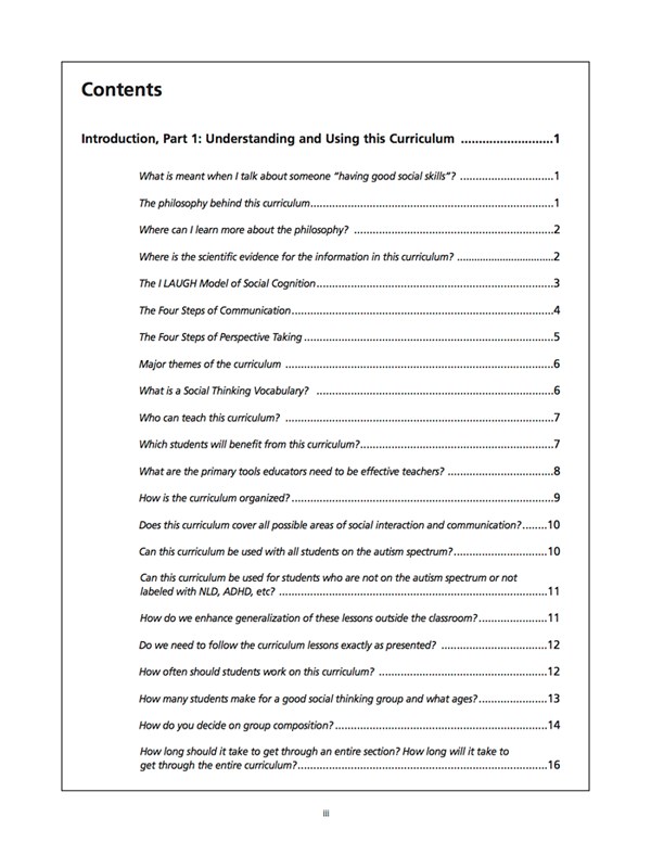 Think Social! A Social Thinking Curriculum Think Social! A Social Thinking Curriculum