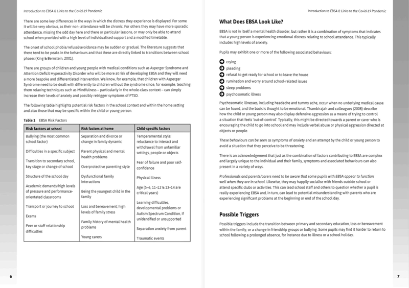 Understanding & Supporting Children & Young People with Emotionally Based School Avoidance (EBSA)