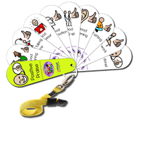 The Play Doctors Positive Praise Fan with Lanyard