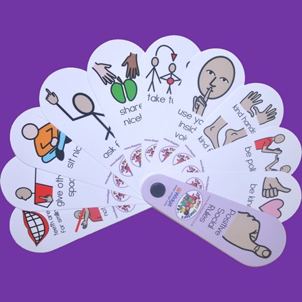 Positive Social Rules Fan Set of 10 Positive Social Rules Fan Set of 10