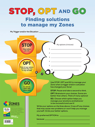 Zones STOP, OPT and GO (dry-erase poster) 24" x 18" Zones STOP, OPT and GO (dry-erase poster) 24" x 18"
