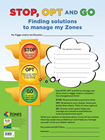 Zones STOP, OPT and GO (dry-erase poster) 24" x 18"