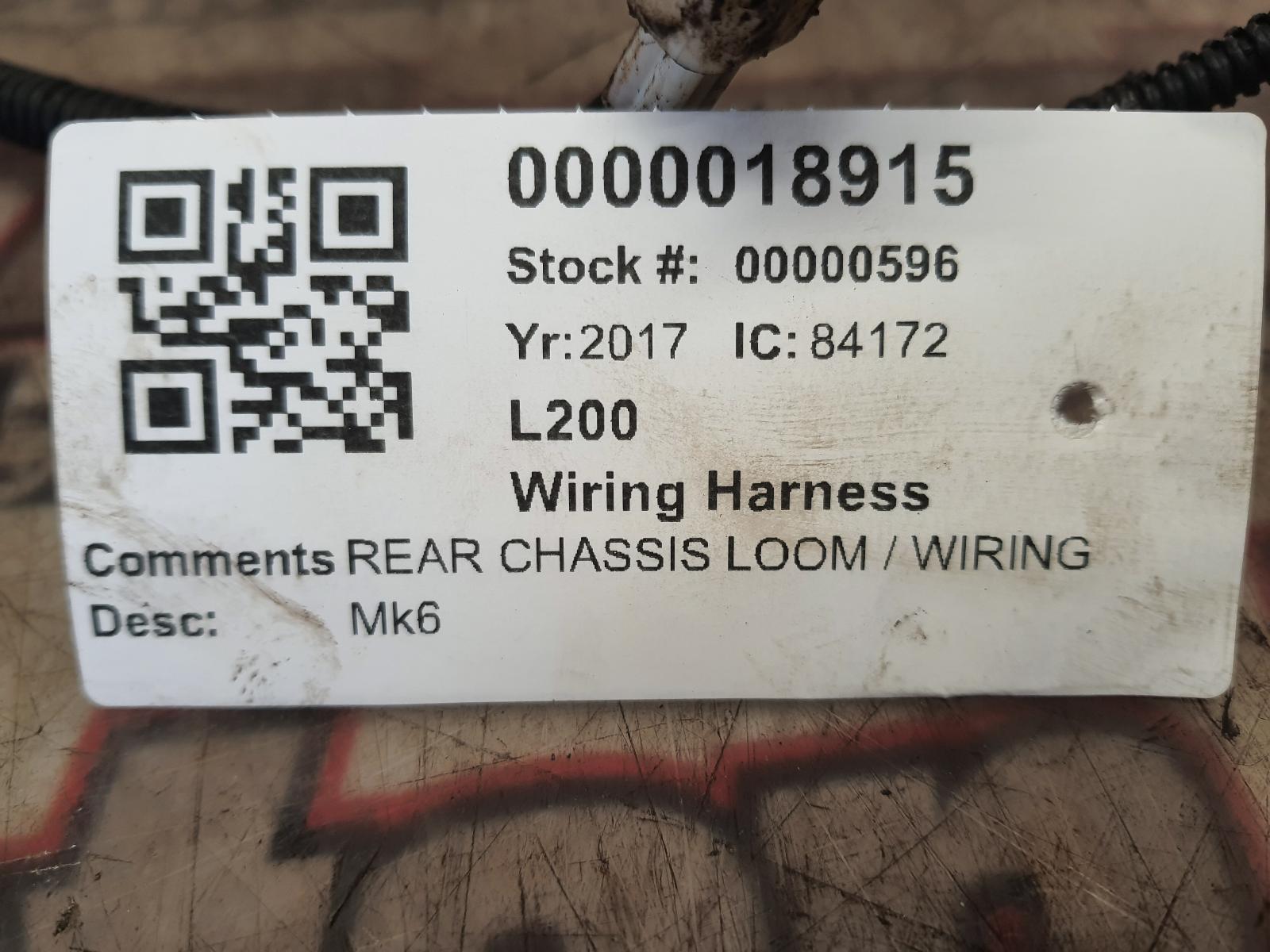 Wiring Harness L200 MITSUBISHI 2017