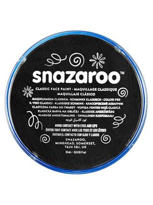 Snazaroo Face Paint Classic Black 18ml pot