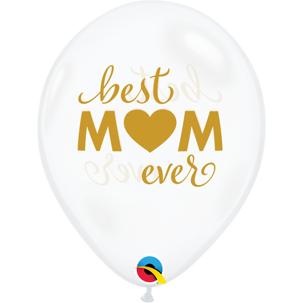 Simply Best Mum Ever Diamond Clear 11/" Qualatex Latex Balloons
