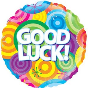 Good Luck Rainbow Circles 18" Foil Balloon