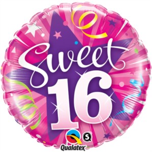 Sweet 16 Shining Star 18" Foil Balloon