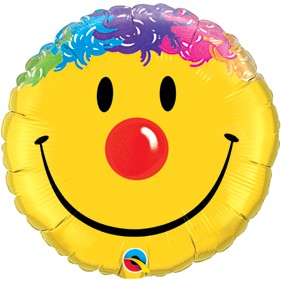 Clown Smiley Face 18" Foil Balloon