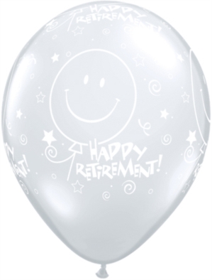 Clear "Happy Retirement" 11" Latex Balloons 25pk