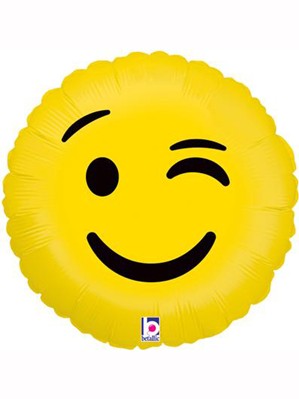 Winking Emoji 18" Foil Balloon