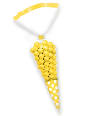 Yellow Cone Favour Bags 10pk