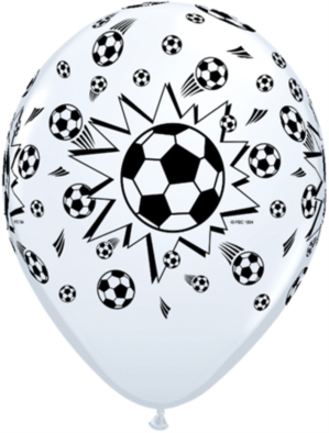 Footballs 11" White Latex Balloons 25pk