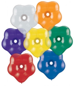 16" Jewel Assortment GEO Blossom Latex Balloons 50pk