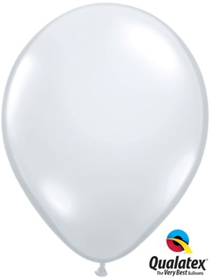 11" Diamond Clear Latex Balloons 100pk