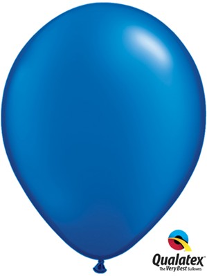 11" Pearl Sapphire Blue Latex Balloons 100pk