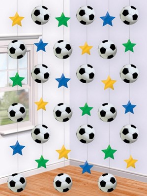 Football Hanging String Decorations 6pk
