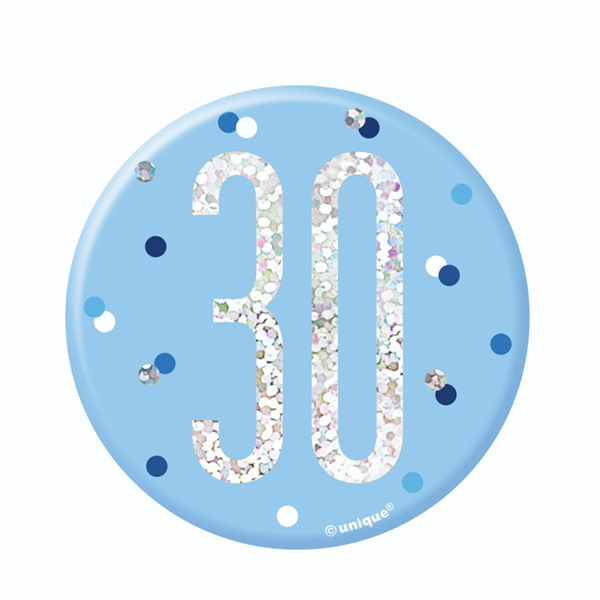GLITZ ROSE GOLD AGE 21 HAPPY BIRTHDAY BADGE PARTY PRESENT HOLOGRAPHIC MILESTONE