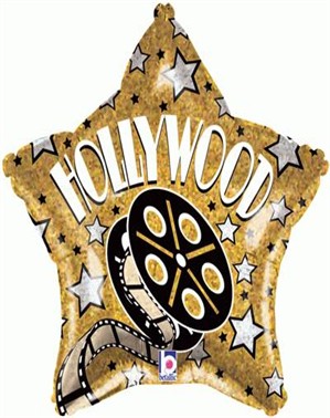 Hollywood Star Shaped 18" Foil Balloon