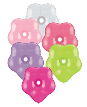 6" Flower Assortment GEO Blossom Latex Balloons 100pk