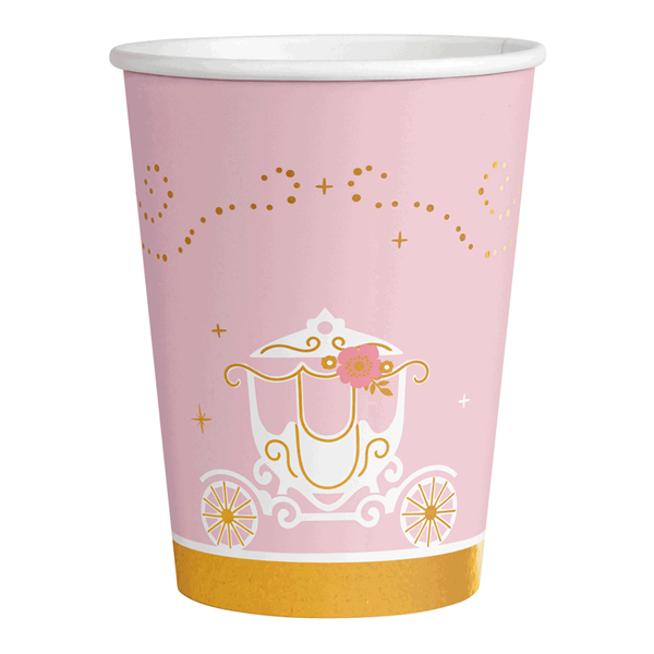Swan Princess Party 250ml Paper Cups 8pk