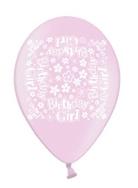 Birthday Girl Assorted Latex Balloons 10pk