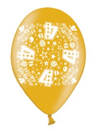 Happy 4th Birthday Assorted Latex Balloons 10pk