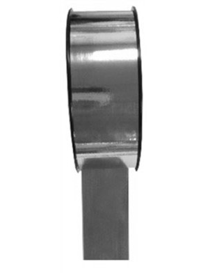 2" Silver Metallic Florist Ribbon 91m