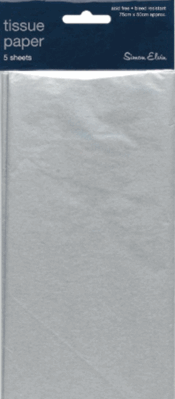 Silver Tissue Paper 3 sheets