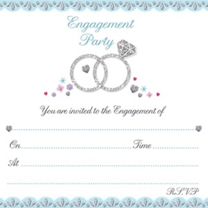 Engagement Party Invitations & Envelopes 10pk