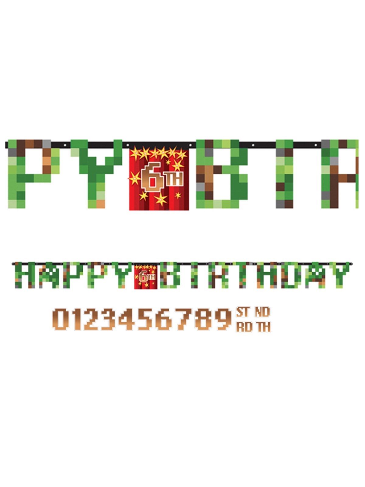 tnt party pixel minecraft add an age letter banner