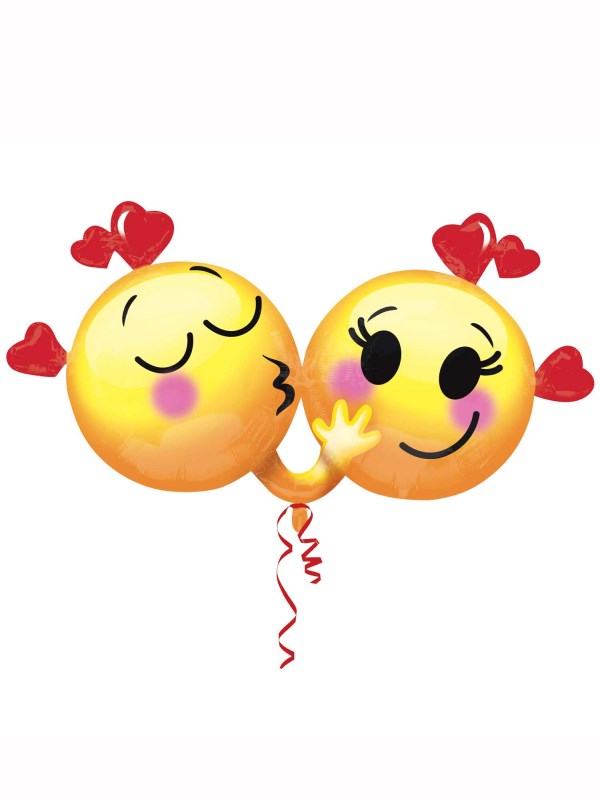 Valentine's Day Emojis in Love 36&quot; Supershape Foil Balloon