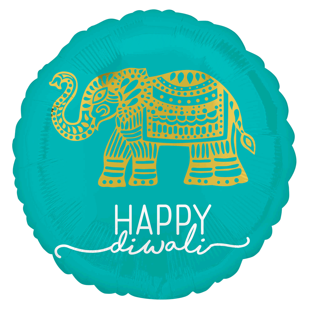 Out Of Stock For Season Happy Diwali Elephant 18 Foil Balloon
