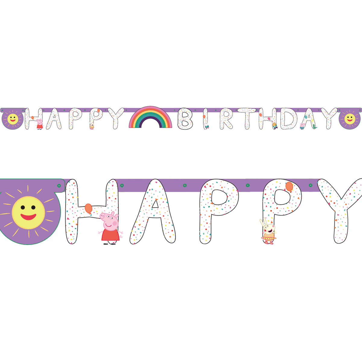 peppa pig happy birthday letter banner