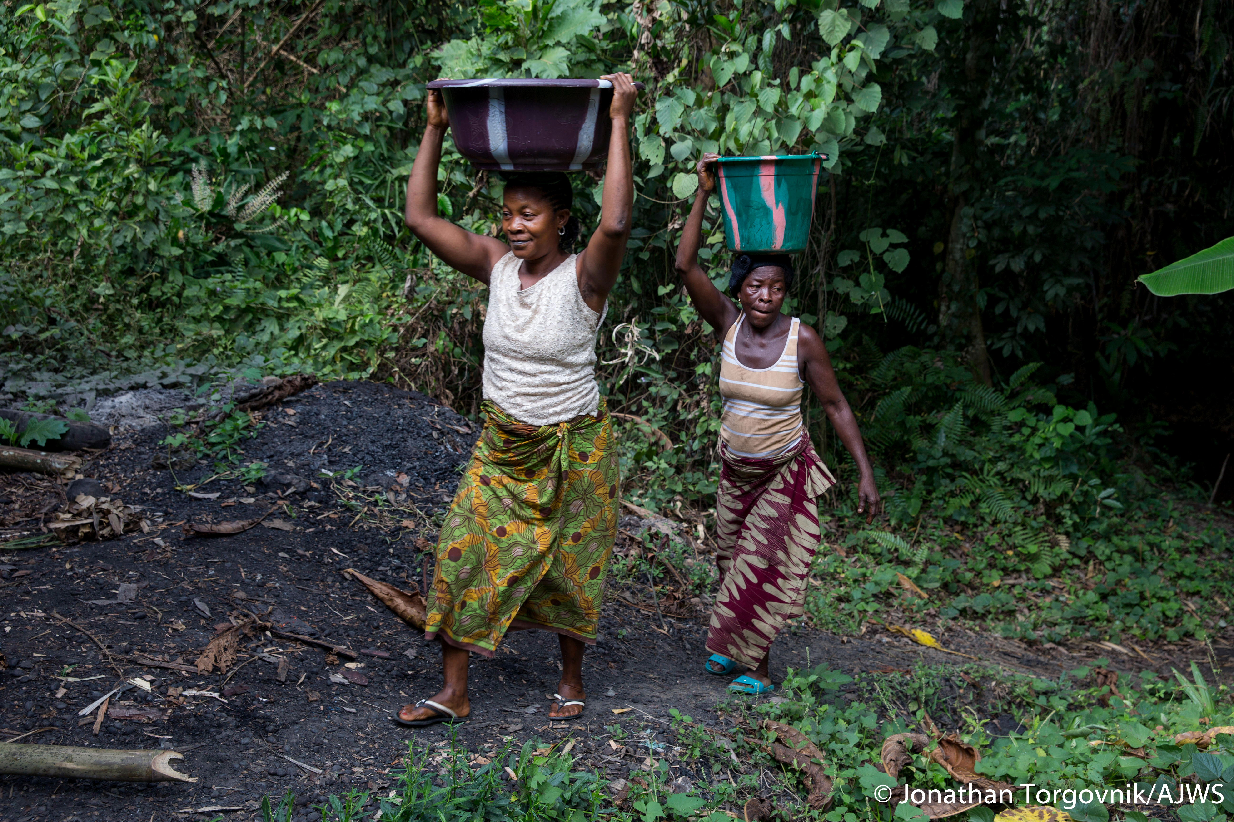 Women carrying resources