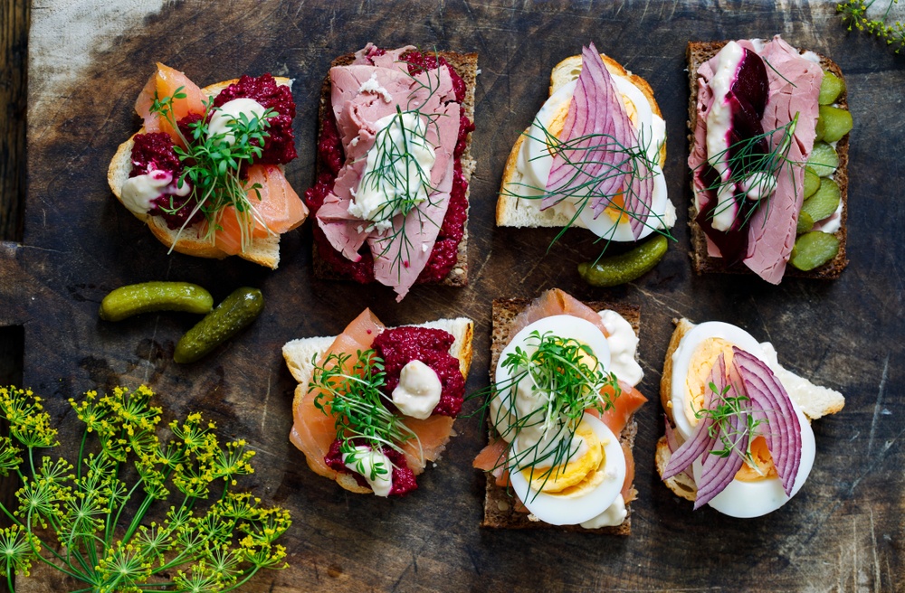 Platter of Scandinavian food