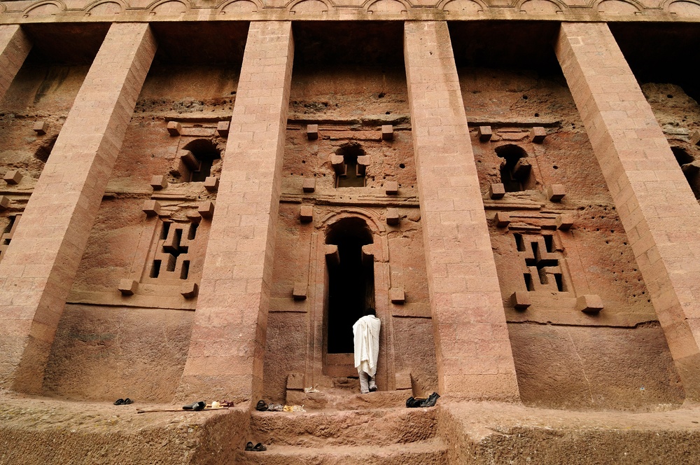 Lalibela rock-hewn church pilgrimage site in Ethiopia