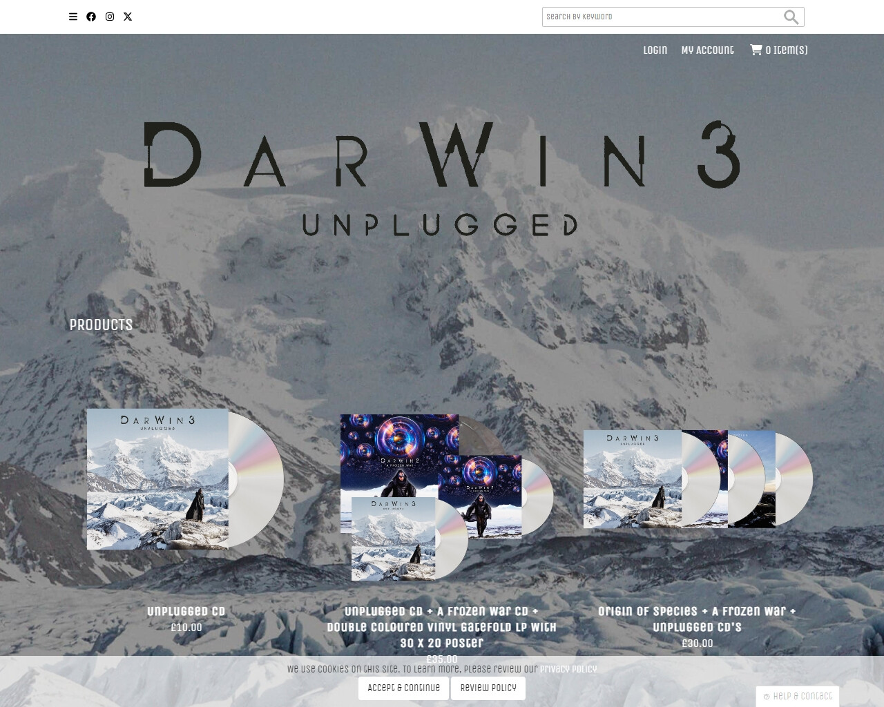 DarWin Official Online Store Merch, Music, Downloads & Clothing