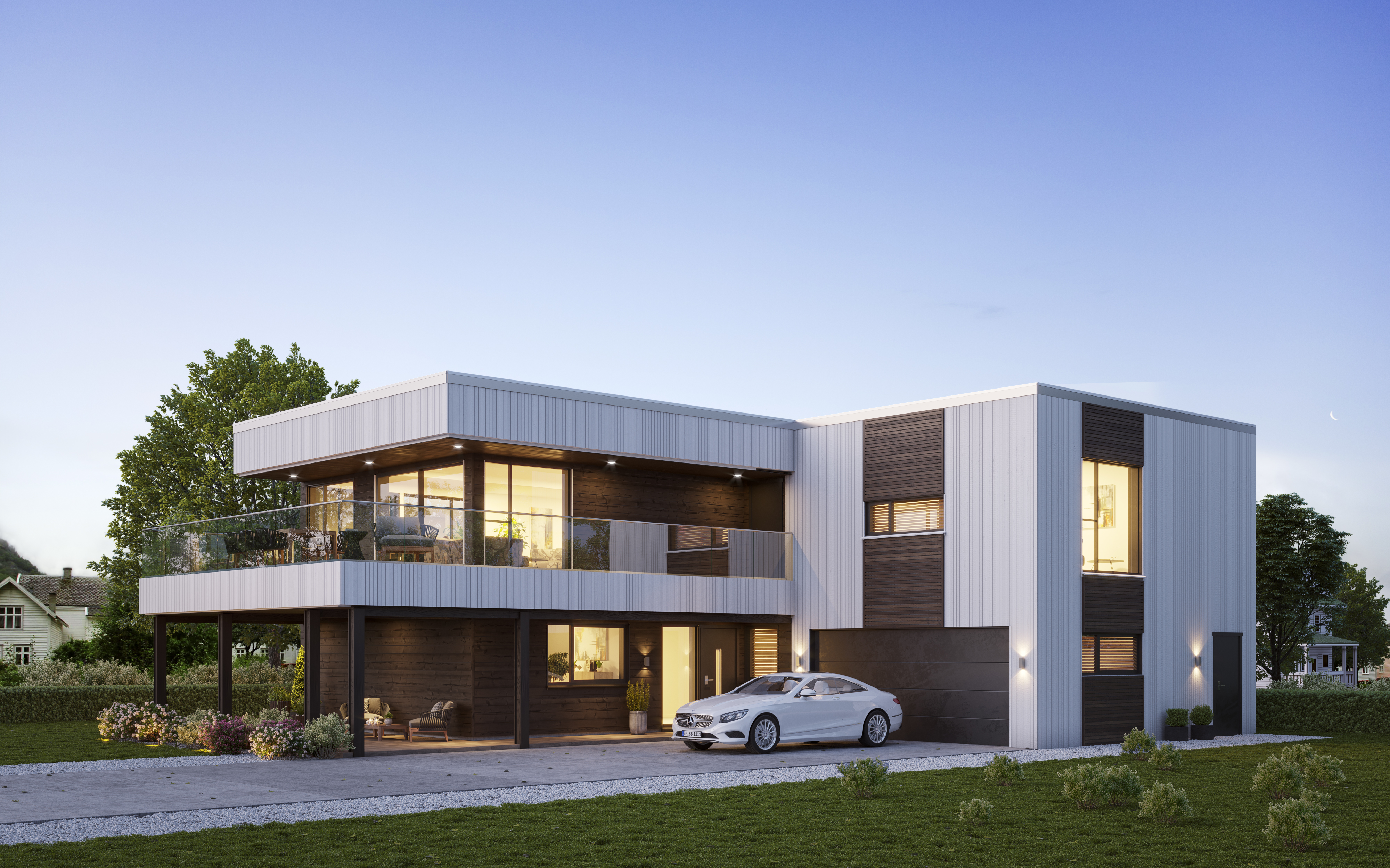 Funkishus med utleie