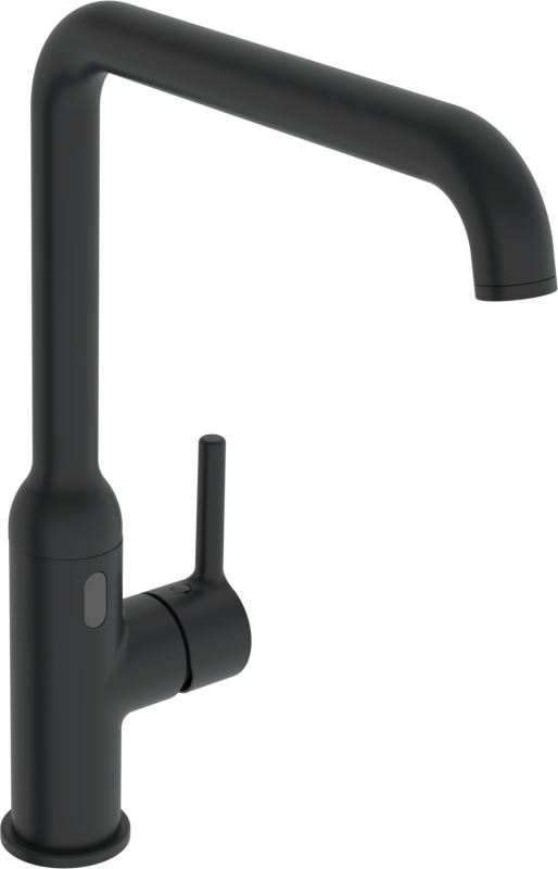 Oras Optima Style kj&oslash;kkenkran med J-tut, hybrid (bluetooth 12V, plug) 230/9 V