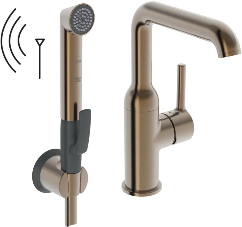 Oras Optima Style servantkran med Smart Bidetta, b&oslash;rstet bronse