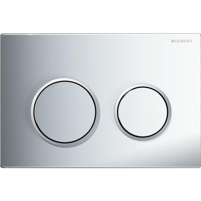 Geberit Omega20 round blankforkrommet, mattforkrommet designring