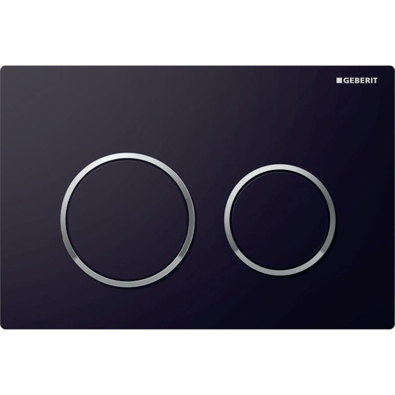 Geberit Omega20 round svart, glansforkrommet designring