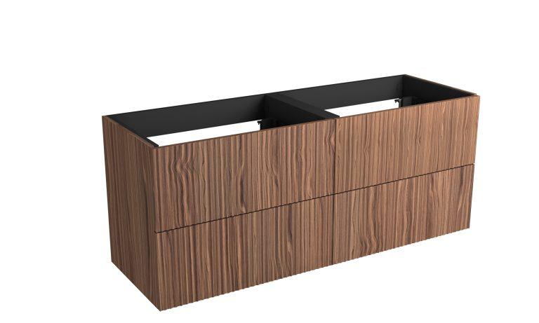 Servantskap b&oslash;lge MIE 180dbl 180x46x57cm valn&oslash;tt finer