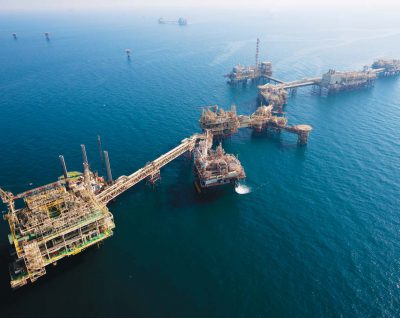 Offshore installations at the Nasr field offshore Abu Dhabi