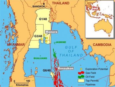 The Manora field sits in the Gulf of Thailand