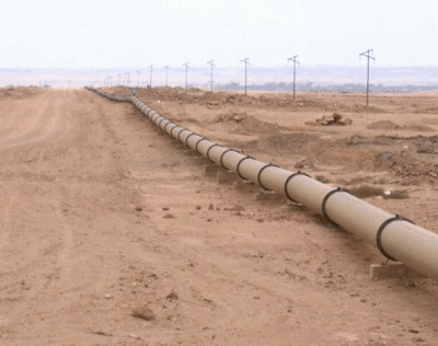 saudi arabia pipeline in the desert
