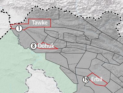 Tawke oilfield location